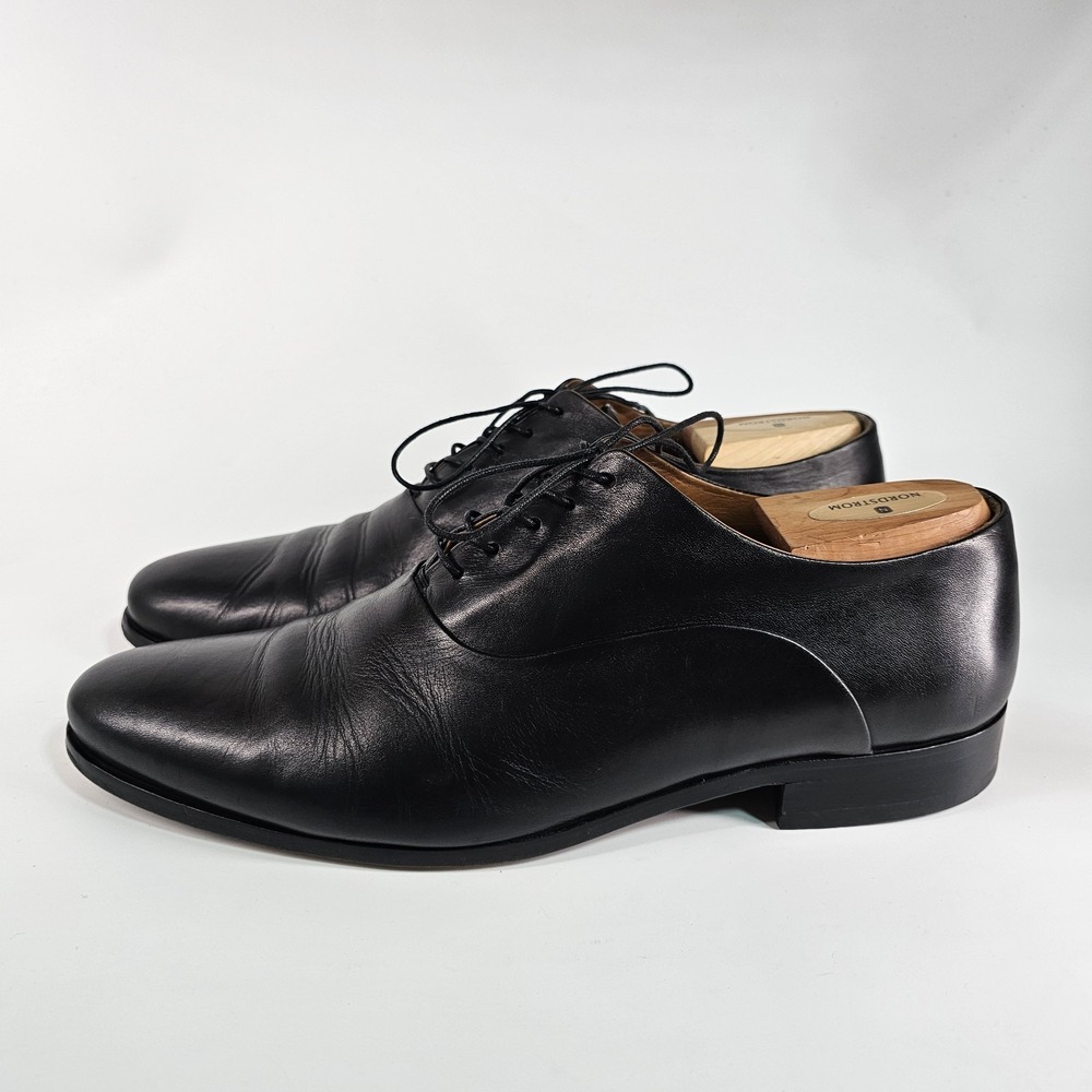 Owen Edward Oxford Dress Shoes Mens 11 44 Derby Plain Toe Blake Stitch Italy